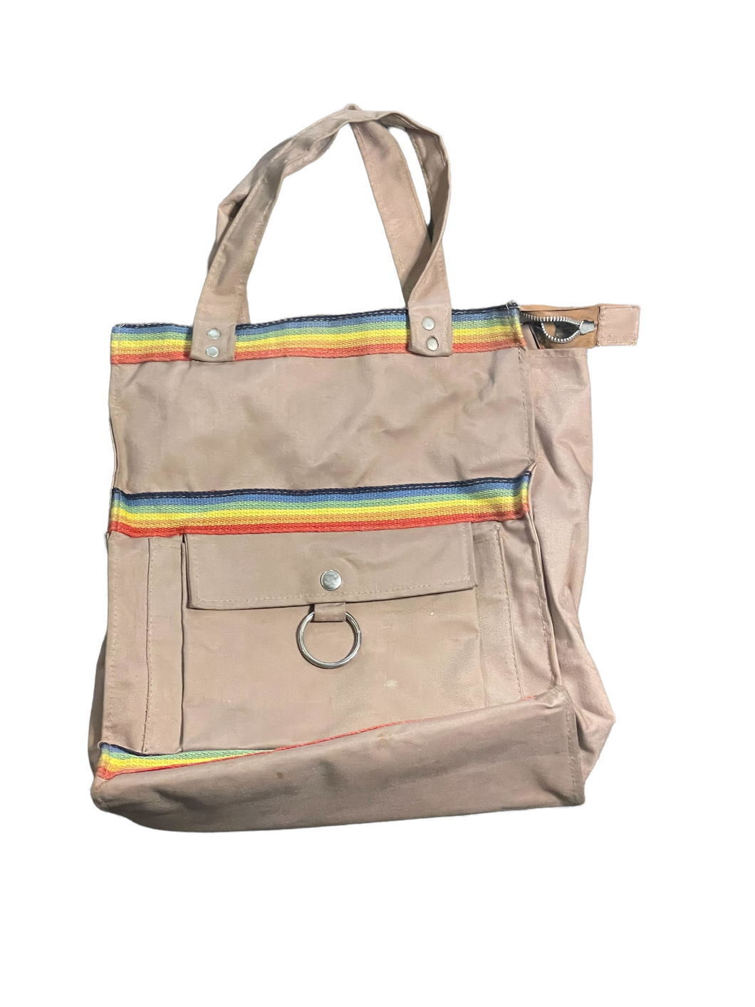 Timely Rainbow Canvas Bag