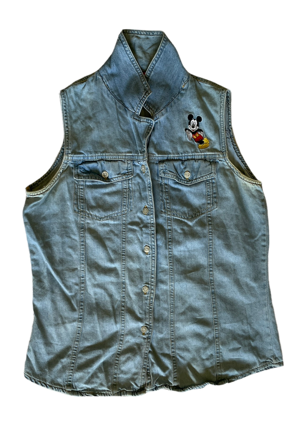 Mickey Unlimited Jerry Leigh Denim Sleeveless Shirt