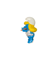 Load image into Gallery viewer, 1981 Peyo Schleich The Smurfs Smurfette With Pencil and Notebook Secretary/ Receptionist White Dress
