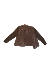 Load image into Gallery viewer, Norton McNaughton Brown Suede Jacket with Sweater Sleeve
